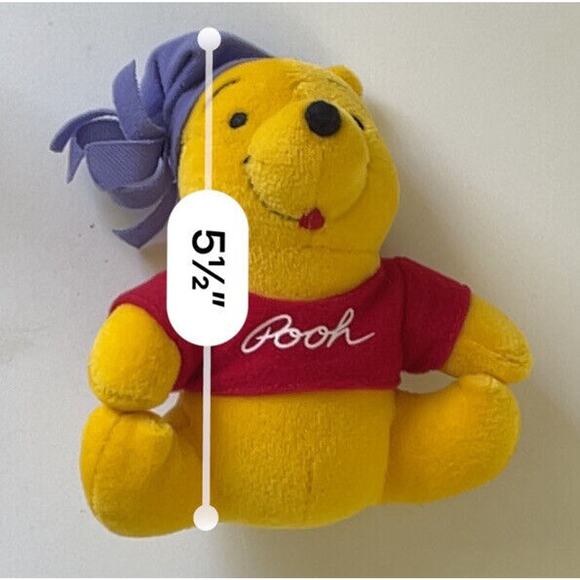 Winnie The Pooh 5” Plush 2001 Night Cap Sleep Hat Disney Rare - Picture 3 of 3